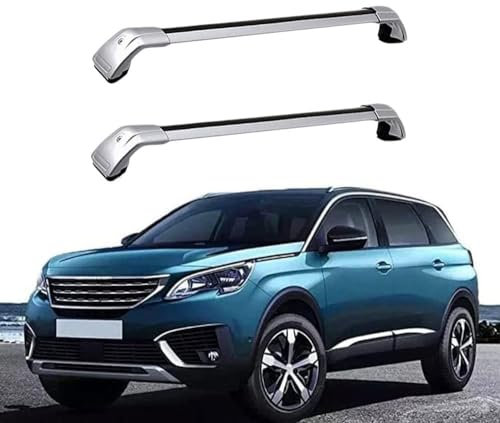 (1 Paar) Dachgepäckträger Dachträger für Peugeot 5008 2016 2017 2018 2019 2020 2021 2022 2023 -Aluminium,O