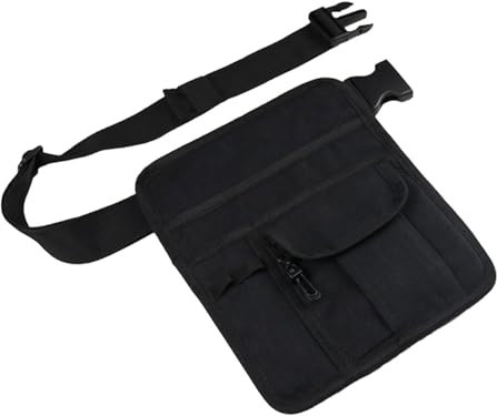Arecobticy Tool Bag,Tool Kit,Waitress Aprons Server Aprons Server Pouch With Adjustable Belt Buckle Money Aprons For Cash Black Restaurant Aprons
