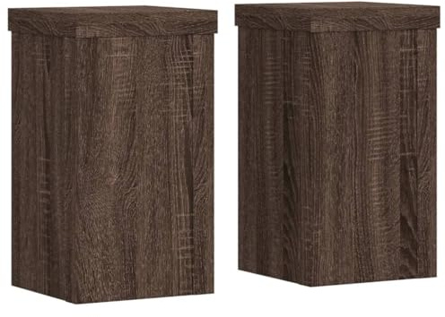 vidaXL Pflanzenständer 2 Stk. Braun Eiche 10x10x18 cm Holzwerkstoff