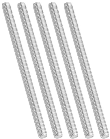 PATIKIL 3/8-16 UNC Tige Entièrement Filetée en Acier Inoxydable 304, 5Pcs 150mm Longueur Vis Filetée Longue Filetage à Droite Tige Filetée pour Boulons d'Ancrage Colliers Boulons en U