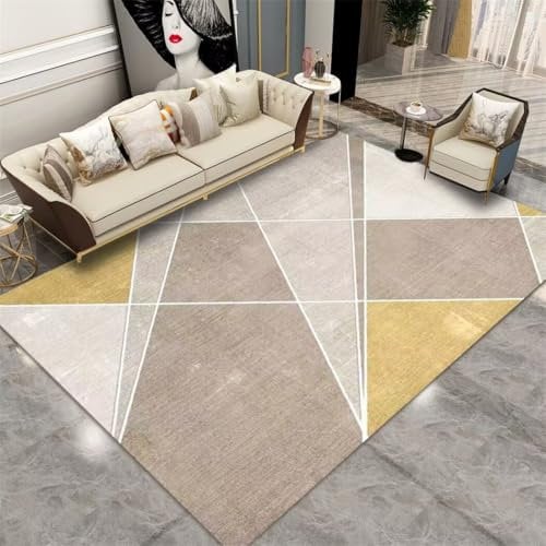 LKTRUK 200X250Cm Khaki Schlafzimmer Deko Schlafzimmer Rechteckiger Teppich Flur Eingangsteppich rutschfest Und Schmutzabweisend Schlafzimmer Deko Schlafzimmer Deko 6Ft 6.7''X8Ft 2.4''