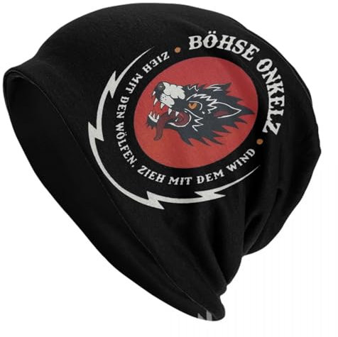 AEIKHAEC Baseball Fischer Hut Bohse Onkelz Strickmütze mit Rockmusik Band für Männer und Frauen Luxus Thermisch elastische Mütze warm Punk Stil Geburtstag