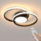 DELIPOP Plafoniera LED Soffitto Dimmerabile, 40W Lampadario LED Soffitto con Telecomando 3000K-6500K, Ronde Plafoniera Nero per Camera da Letto Soggiorno Cucina Corridoio Ufficio