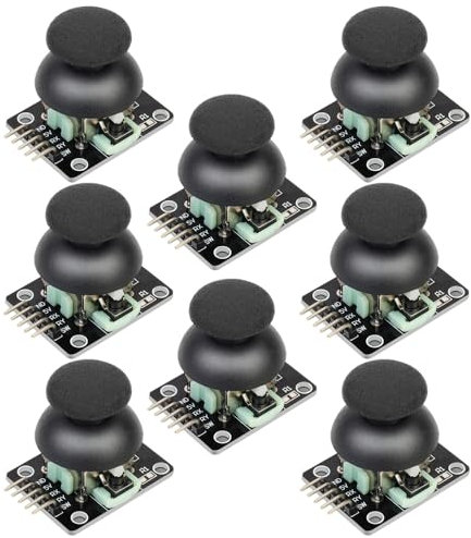 Gebildet Robot Modulo joystick XY a doppio asse PS2 Joystick per giochi Sensore leva di controllo controller di gioco Modulo sensore scheda KY-023 per Arduino Raspberry (confezione da 8)