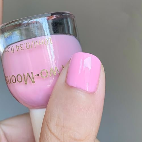 Nail Varnish - Baby Pink Nail Polish - Quick Dry & Long Lasting Pastel Pink Nail Polish - No Need Cure Breathable Nail Varnish - Water Based Chip Resistant for Women Girls DIY Manicure