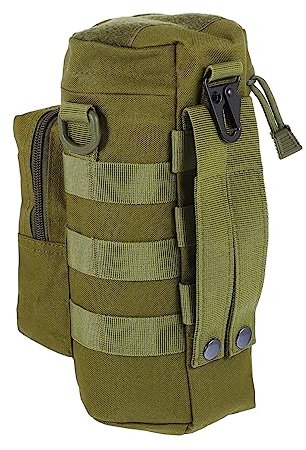 TOYANDONA Pochette Porte-Bouteille d'eau Extérieure Militaire en Nylon Imperméable Vert Armée Bandoulière Réglable pour Randonnée Camping Voyage