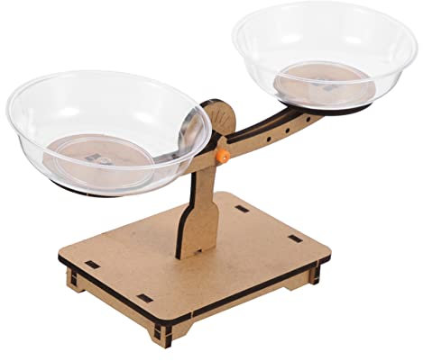 FRCOLOR Educativo Legno con Bilancia Balance Scale per Sviluppa Creatività e Abilità Matematiche Interattivo per Genitori e Strumento Didattico per Esperimenti Scientifici
