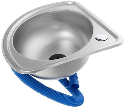 Alipis Lavello in Acciaio Inox per Camper Lavello Singolo Design Salvaspazio per Piccoli Spazi