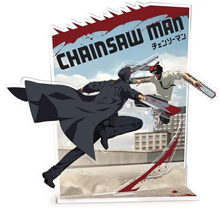 ABYSTYLE Chainsaw Man Denji vs Demons Acrylic Diorama - Official Product - Size 13 x 15 cm - Stand Included - Collector's Action Scene