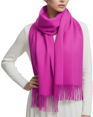 PFLife Wollschal Damen Kaschmir Gefühl 200x70cm Großer Weicher Winterschal mit Geschenkbox Schal Tuch Umschlagtuch für Winter Büro Reisen Alltag