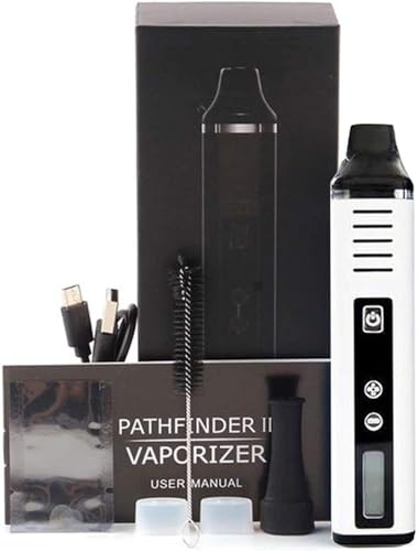 Vaporizador Pathfinder V2 para hierbas secas, gran cámara de cerámica, batería de 2200 mAh, ajustes de temperatura avanzados, vaporizador de hierbas innovador y de diseño funcional (blanco)