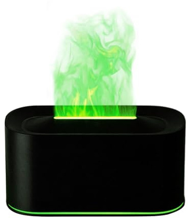 220 ml Duftdiffusor Flame – Cool Mist Aromatherapie-Gerät, 7-Farben-LED- | Schlafzimmer, Wohnzimmer, Badezimmer, Büro, Arbeitszimmer, Klassenzimmer, Hotel, Schlafsaal, Kinderzimmer, Schreibtisc