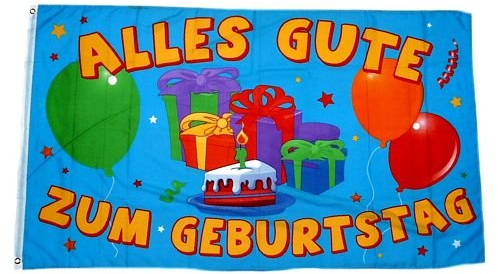 Fahne / Flagge Alles Gute zum Geburtstag 90 x 150 cm