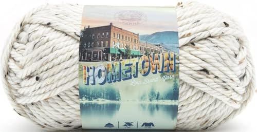 Lion Brand Yarn 135-302 Hometown USA Yarn, Aspen Tweed, Acrylic, 1 Pack