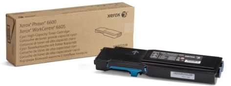 Xerox Genuine Phaser 6600 / Workcentre 6605 Cyan High Capacity Toner Cartridge (6,000 Pages) - 106R02229