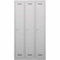 Bisley Garderobenschrank Monobloc 3 Abteile einstöckig lichtgrau