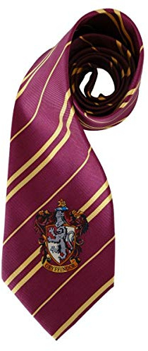 elope Adult Harry Potter Gryffindor House Tie - Maroon with Gold Stripes, Officially Licensed Costume Accessory