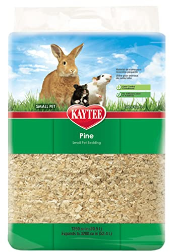 Kaytee Small Animal Pine Bedding For Pet Guinea Pigs, Rabbits, Hamsters, Gerbils, and Chinchillas, 52.4 Liter