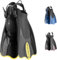 Cressi Palau Saf Fins - Aletas Cortas Ajustables Adultos para Bucear y Nadar, Negro/Amarillo Aletas Cortas, S/M (38/41)