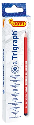 Jovi Trigraph Bleistifte, 3-kant Form, Härtegrad HB, ab 3 Jahren, 12 Stück in einer Schachtel