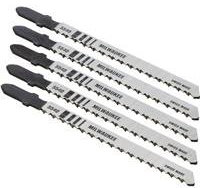 Milwaukee 48-42-5540 Jig Saw Blade, 9/32 in W, 4 in L, 10 TPI, High-Carbon Steel Cutting Edge White - Pack of 5