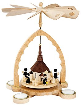 Richard Glässer 16099 Pyramide, Holz, Natur, 23 x 23 x 27 cm