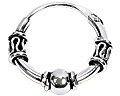 NKlaus Einzel 925 STERLING SILBER Keltische Celtic Bali Creole perle klein 12mm 7113