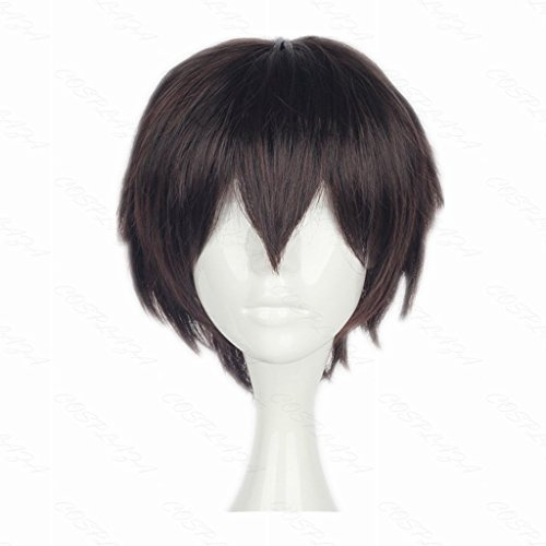 COSPLAZA Perücken Cosplay Wig Bungo Stray Dogs Osamu Dazai kurz Braun Anime Haar
