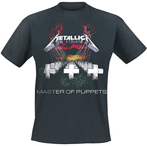 Générique Metallica Master of Puppets Homme T-Shirt Manches Courtes Noir XL 100% Coton Regular/Coupe Standard