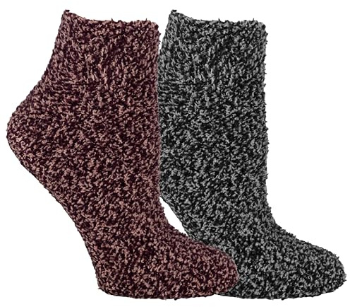 Dr. Scholl's Women's Soothing Spa Low Cut Lavender + Vitamin E Socks (2 Pack) Casual, Peach, Burgundy, Gray, Black, Shoe Size: 2-8 UK (Pack of 2)