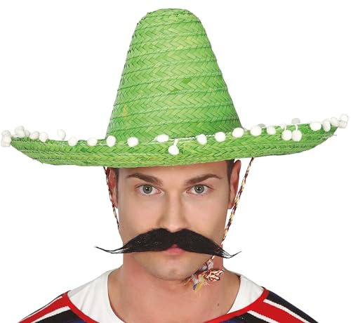 FIESTAS GUIRCA Sombrero Mejicano 45cm Verde - Sombreros, Gorros, Cascos y Diademas