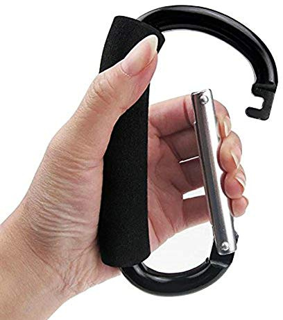 Feitb Groß D-Ring Karabiner Hängemattenhaken Rucksackschnalle Aluminium Karabinerhaken Karabiner Schraubkarabiner für Camping,Angeln,Wandern,Reisen,Outdoor Aktivitäten (Blau)
