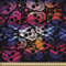 ABAKUHAUS Halloween Gewebe als Meterware, Mexikanische Zuckerschädel, Schön Gewebten Stoff für Polster und Wohnaccessoires, 1M (148x100cm), Magenta Pink