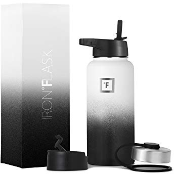 Insulated Water Bottle with Straw - 650/950/1200/1800 ml - Leakproof Double-Walled Stainless Steel Metal Drink Flask BPA-Free - Sports Travel Gym Camping Hiking Kids