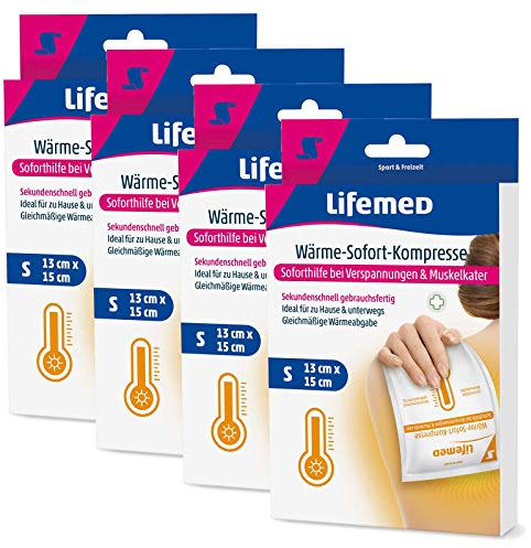 4er Set Wärmekompresse 13x15 cm Wärme-Sofort-Kompresse Wärmeanwendung Wärmekissen Wärmetherapie Warmkompressen