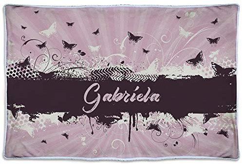 LolaPix Personalisierte Decke mit Foto/Design. Fotogeschenke. Personalisierte Fleecedecke. 600gr/m². Material nach Oeko-Tex Standard Zertifiziert. 125x80cm. Wärmende Decke. Schmetterling