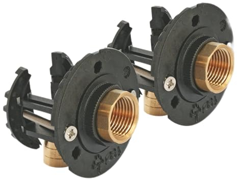 SOMATHERM FOR YOU - Système de fixation de robinetterie Douche ou Bain/Douche pour tube PER Ø12 - Kit complet avec raccords à Glissement F15/21 - Le plus résistant du marché - Fabriqué en France