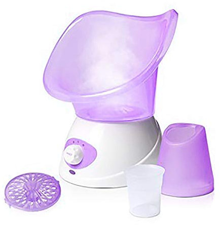 Nettoyeur vapeur pour le visage - Pour soins de la peau - Nettoyage en profondeur - Machine à vapeur pour le visage - Violet