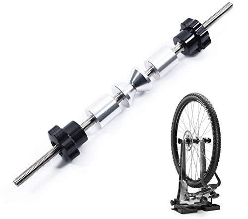 KOET Fahrrad Reparaturstand Truing Ständer Thru Achse Adapter, 250mm Aluminium, 12/15/20mm Pivot Vorderräder