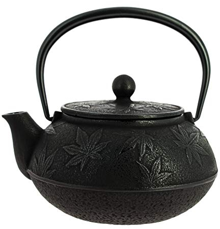 Iwachu Nanbu Tekki TT12049BK Teiera giapponese Kaede nera, 650 ml, ferro colato