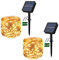 Augone [Lot de 2] Guirlande Lumineuse Solaire Extérieur, 120 LED Guinguette Solaire Exterieure Étanche 12 m/40 ft 8 Modes décorative pour balcon, arbres, terrasse, mariage (Blanc Chaud)