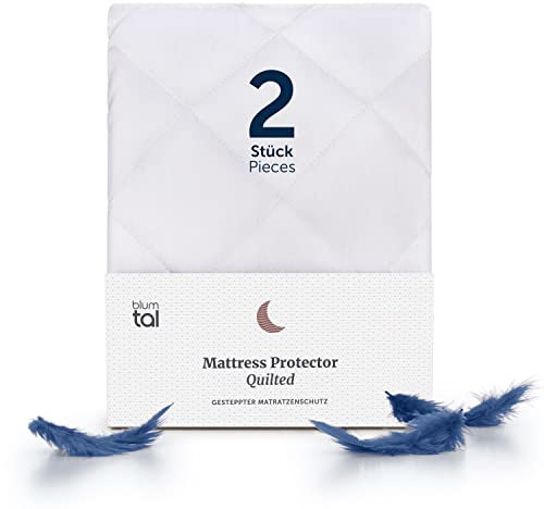 Blumtal® Luxus Gesteppter Matratzenschoner – Oeko-TEX Zertifiziert, Anti-Allergie Matratzenschoner, Waschmaschinenfester Matratzenschoner 200x200x50cm - 2er Set