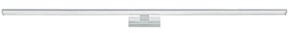 EGLO LED Wandlampe Pandella 1, Spiegelleuchte aus Aluminium und Kunststoff, Badezimmer Lampe in Chrom, Silber, Weiß, Wandleuchte, LED Feuchtraumleuchte neutralweiß, IP44, L 120 cm
