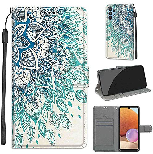 Funda para Samsung Galaxy A32 4G, Samsung Galaxy A32 4G Libro de Cuero con Tapas y Cartera, Funda Móvil Samsung Galaxy A32 4G Magnético Carcasa para Samsung Galaxy A32 4G Funda