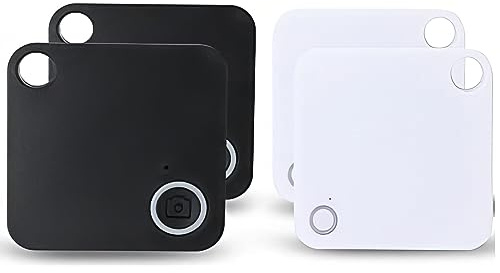 TOTMOX Key Finder 4X traqueurs Bluetooth intelligents, jusqu'à 24,4 m de portée GPS Tracking Locator, Anti-Perte Tracker APP Control Compatible iOS Android pour clés, animaux domestiques, portefeuille