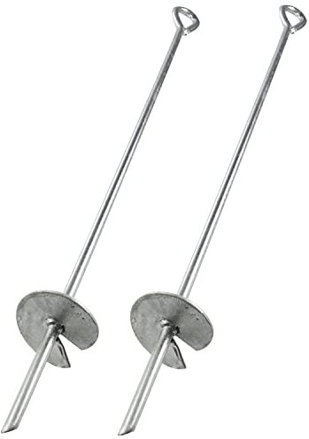 2X Erdanker Sturmsicherung 80 cm lang - Stahl Anker - Bodenanker für Zelte, Spielgeräte, Slackline