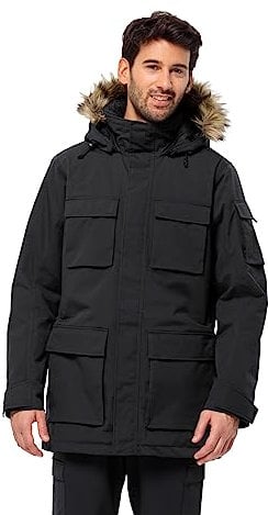 Jack Wolfskin Herren Glacier Canyon Parka, Schwarz, M EU