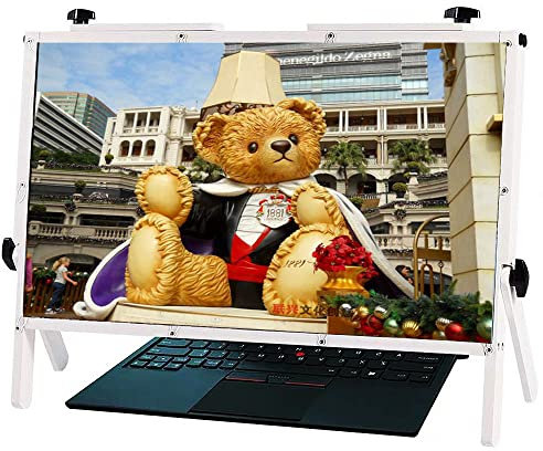 WEREW Écran loupe pour Ordinateur Portable, Compatible avec Les téléphones Portables 14/15/16/17/18/20, Tablette, loupe d'écran d'ordinateur Portable, Support de loupe d'écran de téléphone avec