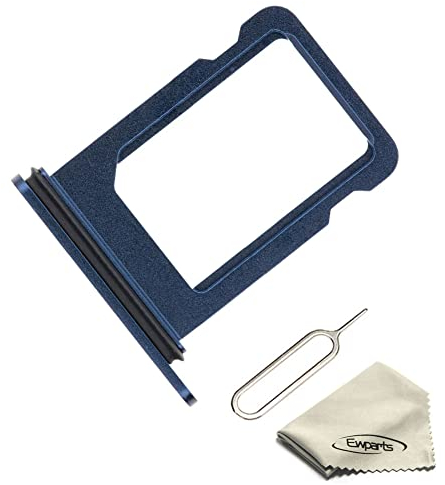 SIM-Kartensteckplatz-Halterung Ersatz kompatibel mit iPhone 12 Mini SIM-Kartenfach (blau)