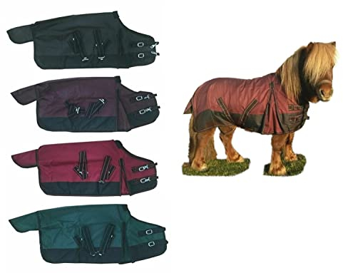 netproshop Regendecke für unsere Kleinen Falabella, Mini Shetty, Shetty, Pony Gr.75-115, Groesse:115, Farbe:Rot